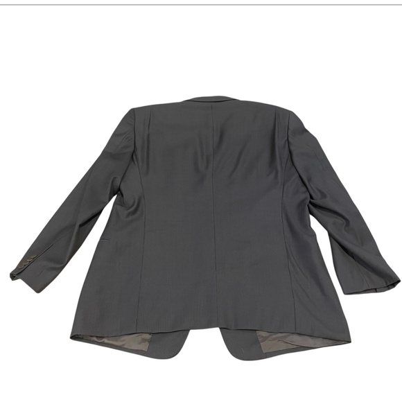 Armani Collezioni Gray Pleated Men’s Suit Jacket Pant 48L - Picture 4 of 15